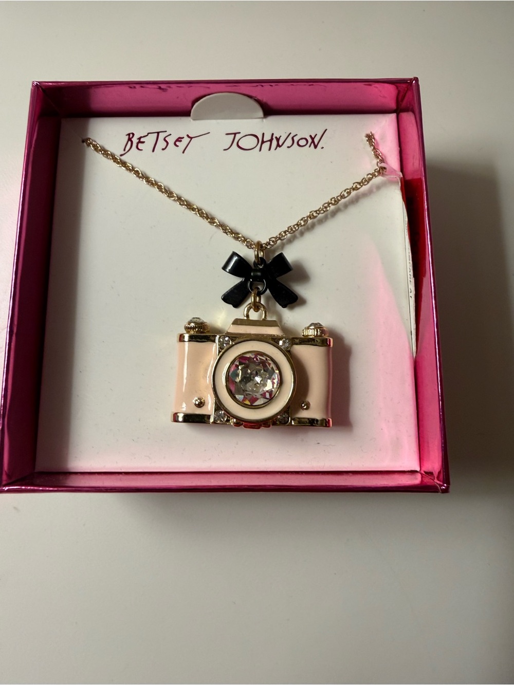 Betsey Johnson camera necklace
